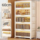 Axyaa Foldable Flip-Top Storage Cabinet: 3-6 Tier Kitchen/Bathroom/Living Room Organizer