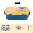 Axyaa Stainless Steel Thermal Lunch Box Set with Spoon - Leak-Proof Bento for Adults