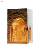 Axyaa Industrial Cement Table Lamp - Architectural Sculpture Design - Fireless Aromatherapy Candle