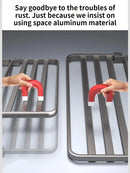 Axyaa Aluminum Towel Rack: Upgrade Grey/Black 40-60CM Bathroom Storage Bar