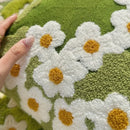 Axyaa Mini Flora Daisy Embroidery Cushion Cover - Decorative Pillow Case
