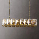 Axyaa Crystal Round LED Chandelier for Dining Room Bedroom Living Room