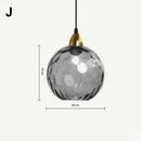 Axyaa Water Pattern Glass Ball Pendant Light for Bedroom and Living Room