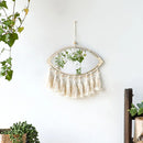 Axyaa Evil Eye Wood Mirror with Tassels: Boho Home Wall Decor & Gift