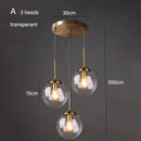 Axyaa Nordic Glass Ball Chandelier for Home Decor Lighting Fixtures