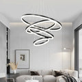 Axyaa Circular Aluminum Ring Chandeliers for Living Room and Restaurant Lighting