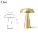 Axyaa LED Touch Table Lamp Rechargeable 3 Color Metal Desk Room Decor