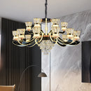 Axyaa Modern Crystal Chandelier Hanging Lamp for Luxury Home Lighting