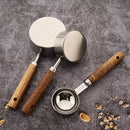 Axyaa Stainless Steel Measuring Cup Spoon Set with Wooden Handle - Kitchen Cooking Gadget