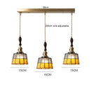 Axyaa Vintage LED Pendant Lamp, Japanese Style, Copper Socket, Glass Lampshade