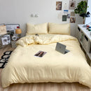 Axyaa Cotton Solid Color Four-Piece Bedding Set for Student Dorm