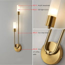 Axyaa Minimalist Gold Black G9 Wall Sconces for Bedroom Stairway Balcony