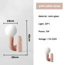Axyaa Minimalist Glass Geometry LED Table Lamp for Bedroom and Living Room