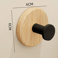 Axyaa Wood Hook Hanging Storage Rack for Bathroom Kitchen Bedroom Coat Towel Key