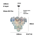 Axyaa Glass LED Pendant Light: Art Dimming for Bedroom & Living Room