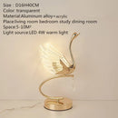 Axyaa Swan LED Desk Lamp - Golden Contemporary Home Decor