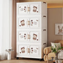 Axyaa Foldable Storage Box, 6 Tier with Wheels, for Home Organization