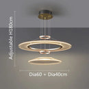 Axyaa Aluminum LED Pendant Lamp: Modern, Simple Design for Living & Dining Rooms