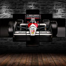 Axyaa White F1 Car Canvas Wall Art 5-Piece Set for Home Decor