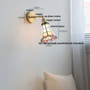 Axyaa Flower Glass LED Wall Sconce Pull Chain Switch Rotatable Mirror Light
