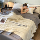 Axyaa Embroidered Silk Bedspread Quilt - Luxury Breathable Comforter