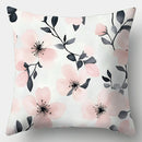 Axyaa Gray-Pink Flower Sofa Cushion Cover Set, 45x45cm, Home Decoration