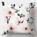 Axyaa Gray-Pink Flower Sofa Cushion Cover Set, 45x45cm, Home Decoration