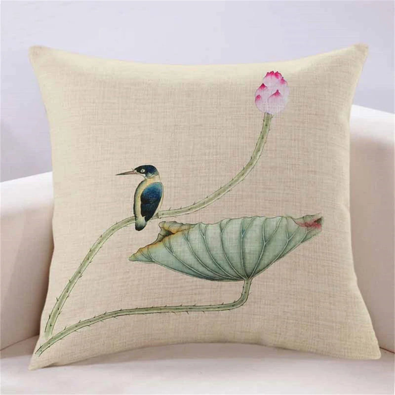 Lotus Cushion Cover by Axyaa: Stylish Home Decor Pillowcase for Living Room, Car, and More