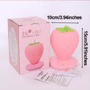 Axyaa LED Strawberry Night Lamp Silicon Touch-Sensor Nightlight for Kids Bedroom