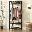 Axyaa Heavy Duty Clothes Rack with Shelf, Freestanding Closet Organizer, Max Load 300LBS