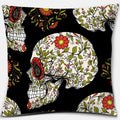 Axyaa Skull Print Series Cushion Cover - Rainbow Peach Decoration for Home