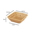 Axyaa Rattan Fruit Plate & Tea Tray: Retro Woven Storage Basket for Picnics & Snacks