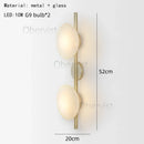Axyaa Nordic Glass Wall Light 20cm Gold Black Metal Sconce