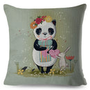 Axyaa Cartoon Panda Bear Pillowcase 45x45cm for Home Decor