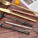 Axyaa Gold Stainless Steel Cutlery Set - 5/10/15/20 Piece Silverware Utensils Mirror Finish