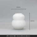 Axyaa Frosted White Gourd Glass Vase - Home Decor & Flower Vase