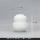 Axyaa Frosted White Gourd Glass Vase - Home Decor & Flower Vase