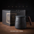 Axyaa Ceramic Retro Coffee Cup Wooden Handle Tea Cup Gift Box CM061