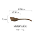 Axyaa Coarse Pottery Spoons: Long-handled Creative Ceramic Tableware Soup Spoons