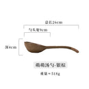 Axyaa Coarse Pottery Spoons: Long-handled Creative Ceramic Tableware Soup Spoons