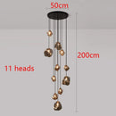 Axyaa Nordic LED Chandelier Modern Irregular Lampshade Living Room Decor