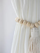 Macrame Beaded Curtain Tiebacks by Axyaa: Boho Home Decor & Decoration Accessories