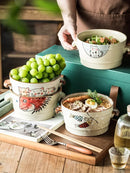 Axya Hand-Painted Ramen Bowl Large Capacity Soup Dumpling Bowl