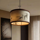 Axyaa Bamboo Leaf Ink Pendant Lights for Bedroom, Tea Room, and Study