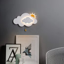 Axya Cloud & Sun Acrylic Wall Lamp LED Sconce Light for Children's Room