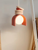 Axyaa LED Pendant Lamp: E27 Bulb, Resin, Adjustable Cord, Indoor Lighting