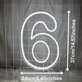 Axyaa Neon Numbers 0-9 Light Sign: Personalized Wall Art for Home Decor, Celebrations