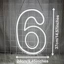 Axyaa Neon Numbers 0-9 Light Sign: Personalized Wall Art for Home Decor, Celebrations