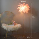 Nordic Feather Floor Lamp by Axyaa: LED Light Fixture for Living Room, Bedroom, Office
