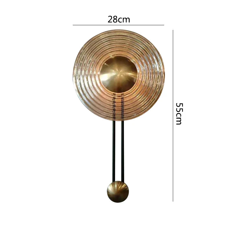 Axya Minimalist Round Glass Wall Lamps for Bedroom and Living Room Decor